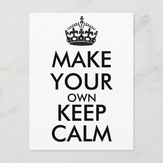 自分で落ち着保いたい – 黒 ポストカード (正面)