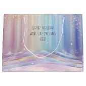 自分で虹のクリスマスの落雪を作る ラージペーパーバッグ (正面)