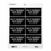 自分で行う～ 8住所 シール2" x 3 3/4" ラベル (フルシート)