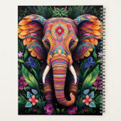 自分で象のトーテムをカラフル作成する プランナー手帳 (裏面)