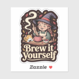 自分で醸造 – 居心地の良いコテージ魔女 シール