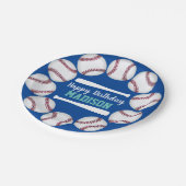 自分で野球の誕生日パーティーを作成 ペーパープレート (アングル)