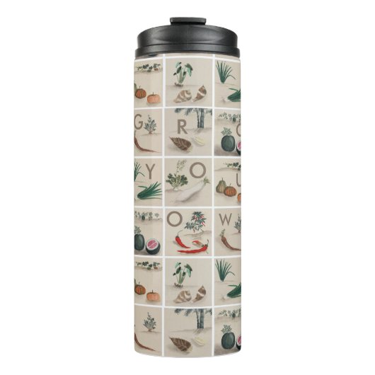 自分で野菜を育てるイラストレーション広場 タンブラー (正面)