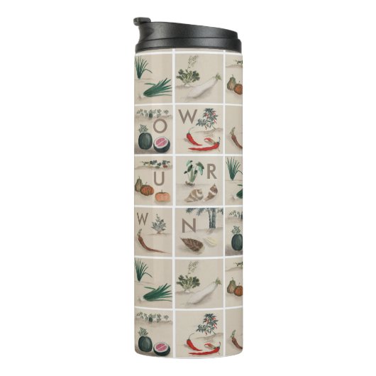 自分で野菜を育てるイラストレーション広場 タンブラー (回転右)