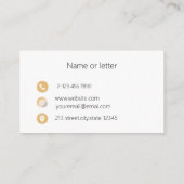 自分で金ゴールドするモノグラムの 名刺 (裏面)