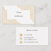 自分で金ゴールドするモノグラムの 名刺 (正面/裏面)