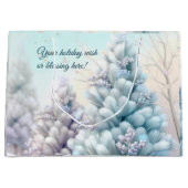 自分で雪のふわふわのクリスマスツリーを作成 ラージペーパーバッグ (正面)