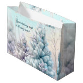 自分で雪のふわふわのクリスマスツリーを作成 ラージペーパーバッグ (正面アングル)