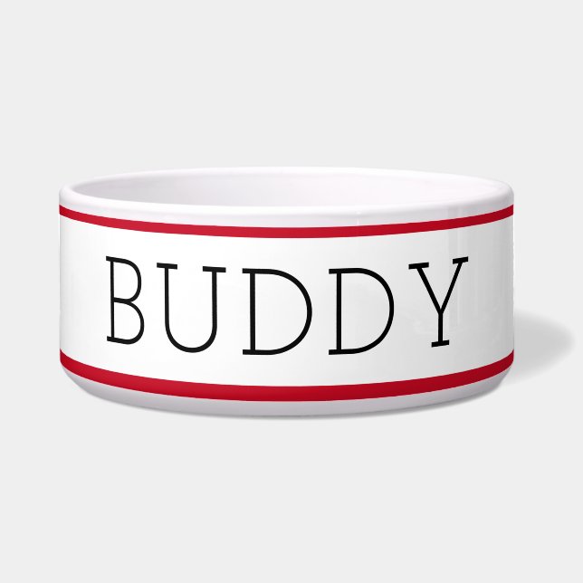 自分で飼うシンプルペストライプット ボウル (正面)