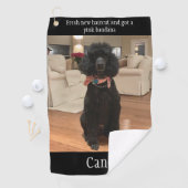 自分で飼う犬の写真のペットをカスタム作る ゴルフタオル (インサイチュ)