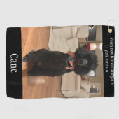 自分で飼う犬の写真のペットをカスタム作る ゴルフタオル (横)