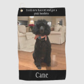 自分で飼う犬の写真のペットをカスタム作る ゴルフタオル (正面)