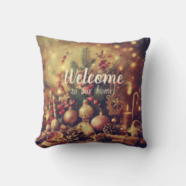 自分で飾ったクリスマスツリーを作成する クッション