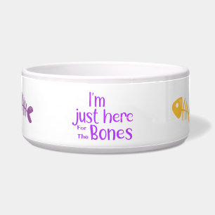 自分で魚の骨の猫食飾品をおもしろい作る ボウル