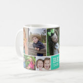 自分で10枚のフォトコラージュパパを作最高の成する コーヒーマグカップ (正面左)