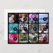 自分で12枚の写真を作成 ポストカード (正面/裏面)