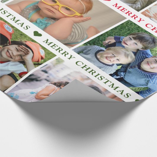 自分で12枚の写真を撮り、聖降誕祭お目出とう ラッピングペーパー (角)