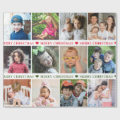 自分で12枚の写真を撮り、聖降誕祭お目出とう ラッピングペーパー (フラット)