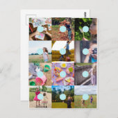 自分で12枚の写真を追加できるオリジナルカード ポストカード (正面/裏面)