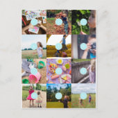 自分で12枚の写真を追加できるオリジナルカード ポストカード (正面)