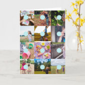 自分で12枚の写真を追加できる カスタマイズ可能なカード カード (黄色い花)