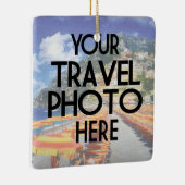 自分で2つの写真の休暇旅行を作成 セラミックオーナメント (右)