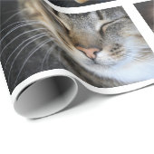 自分で5枚の写真を白にコラージュ ラッピングペーパー (ロールコーナー)