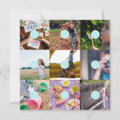 自分で9枚の写真を追加できる カスタマイズ可能なカード写真 カード (正面)