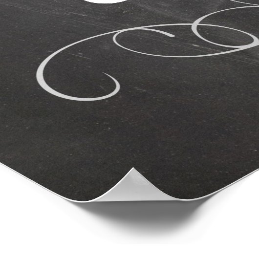 自分でChalkboardのポスターのサインを入れて下さい ポスター (角)