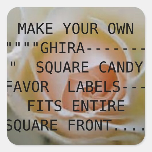 自分でGHIRA----CANDY SQUAREラベルを作る スクエアシール (正面)