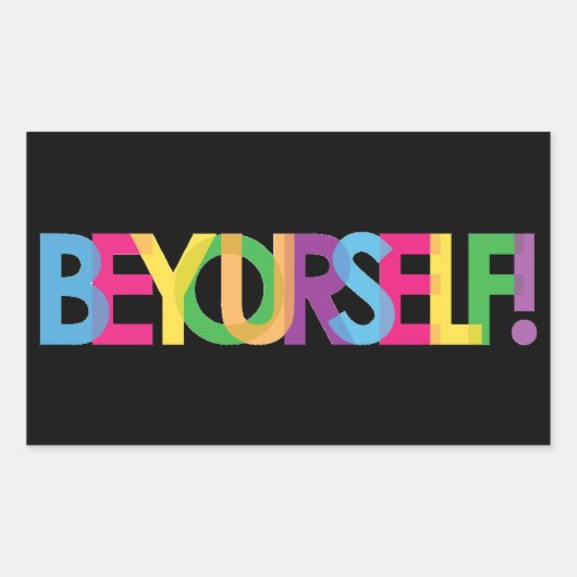 自分でLGBTのステッカーにする 長方形シール (正面)