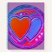 自分でStay Safe Love All Spiral Notebookを作成 ノートブック (正面)