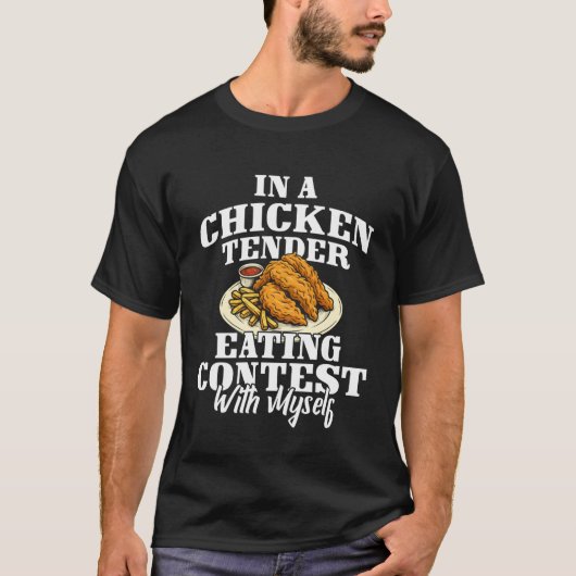 自分とのチキンテンダーを食べるコンテストで Tシャツ (正面)