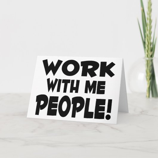 自分と一緒に作業チームの作業 カード (正面)