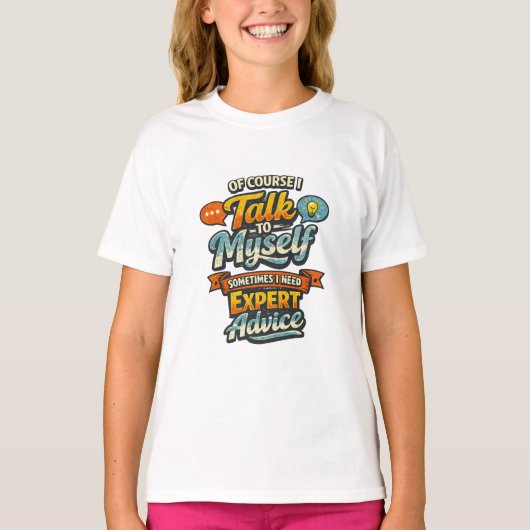 自分と話してるに決まってる グラフィック Tシャツ (正面)