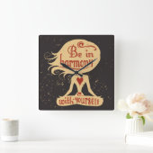 自分と調和する2 スクエア壁時計 (ホーム)