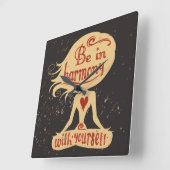 自分と調和する2 スクエア壁時計 (傾斜)