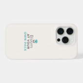 自分なりのペースで咲こう ミニマルモチベーショナルiPhone iPhoneケース (裏面横)