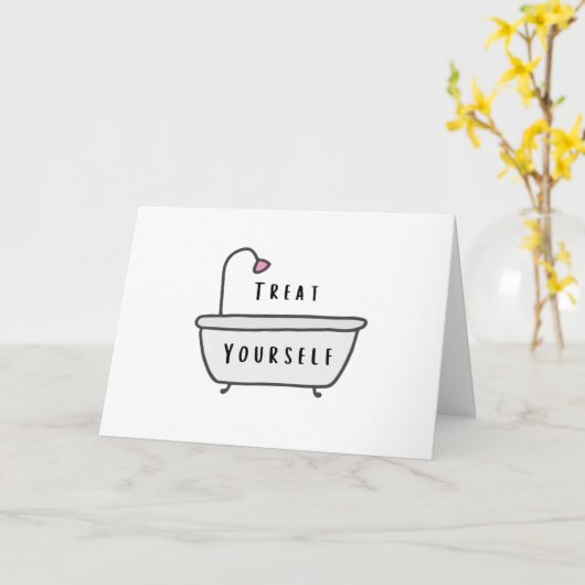 自分にご褒美をカード カード (黄色い花)