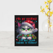 自分にすら話しかける気がないくらい私超不機嫌猫 カード (黄色い花)