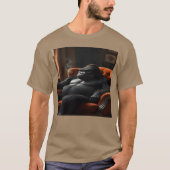 自分についての面白い番組を視聴中 Tシャツ (正面)