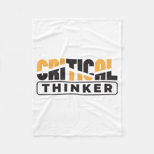 自分にとって重要考えな思考をする人 フリースブランケット (正面)