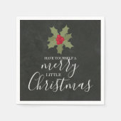 自分にクリスマスメリーのオリーを少し持っている スタンダードカクテルナプキン (正面)