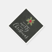 自分にクリスマスメリーのオリーを少し持っている スタンダードカクテルナプキン (角)