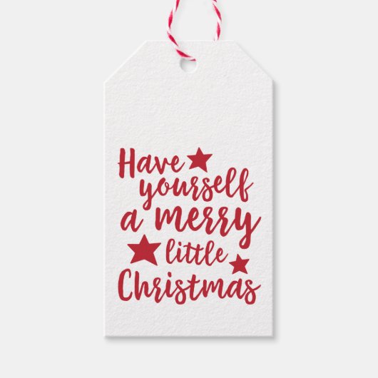 自分にクリスマスメリーのギフトタグを付ける ギフトタグ (正面)