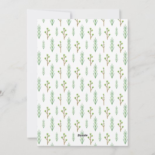 自分にクリスマスメリーの写真を撮る シーズンカード (裏面)