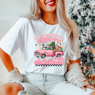 自分にグルーヴな小さなクリスマスTシャツを着て Tシャツ