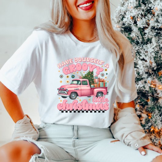 自分にグルーヴな小さなクリスマスTシャツを着て Tシャツ