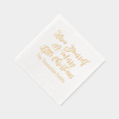 自分にメリーTという小さな名前を付ける 箔ナプキン (右)