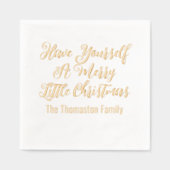 自分にメリーTという小さな名前を付ける 箔ナプキン (正面)